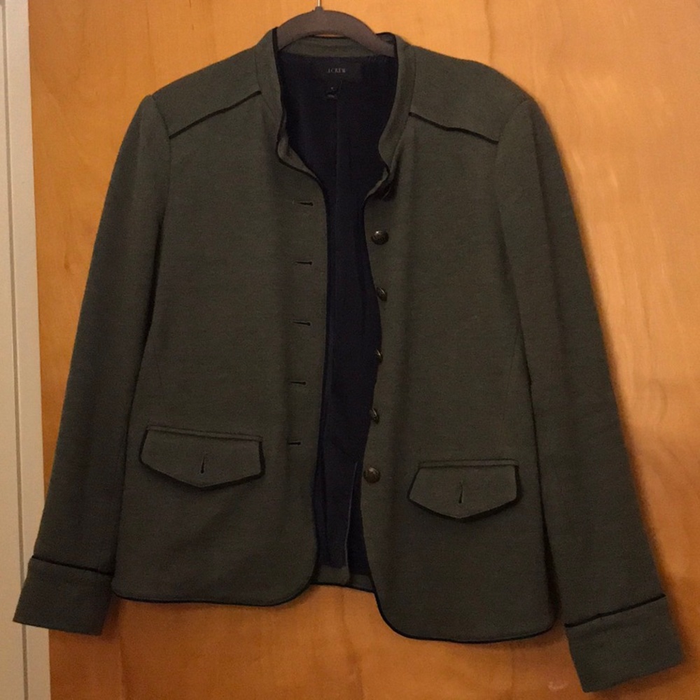 Khaki green military style jacket